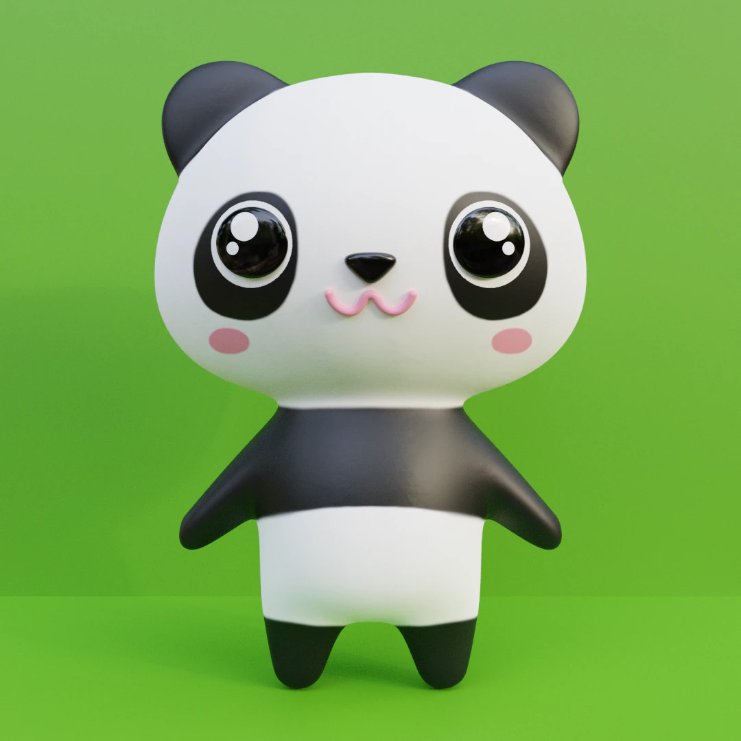of panda 3D Model .c4d .max .obj .3ds .fbx .stl .blend