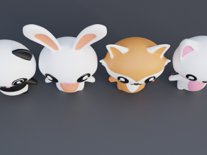 Cute animals Modello 3D