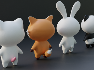 Cute animals Modello 3D