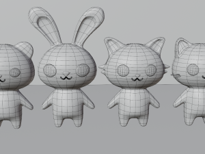 Cute animals Modello 3D