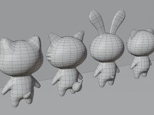 Cute animals Modello 3D
