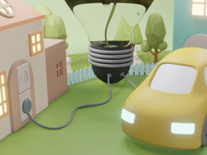 Green eco village concept 3D Модель
