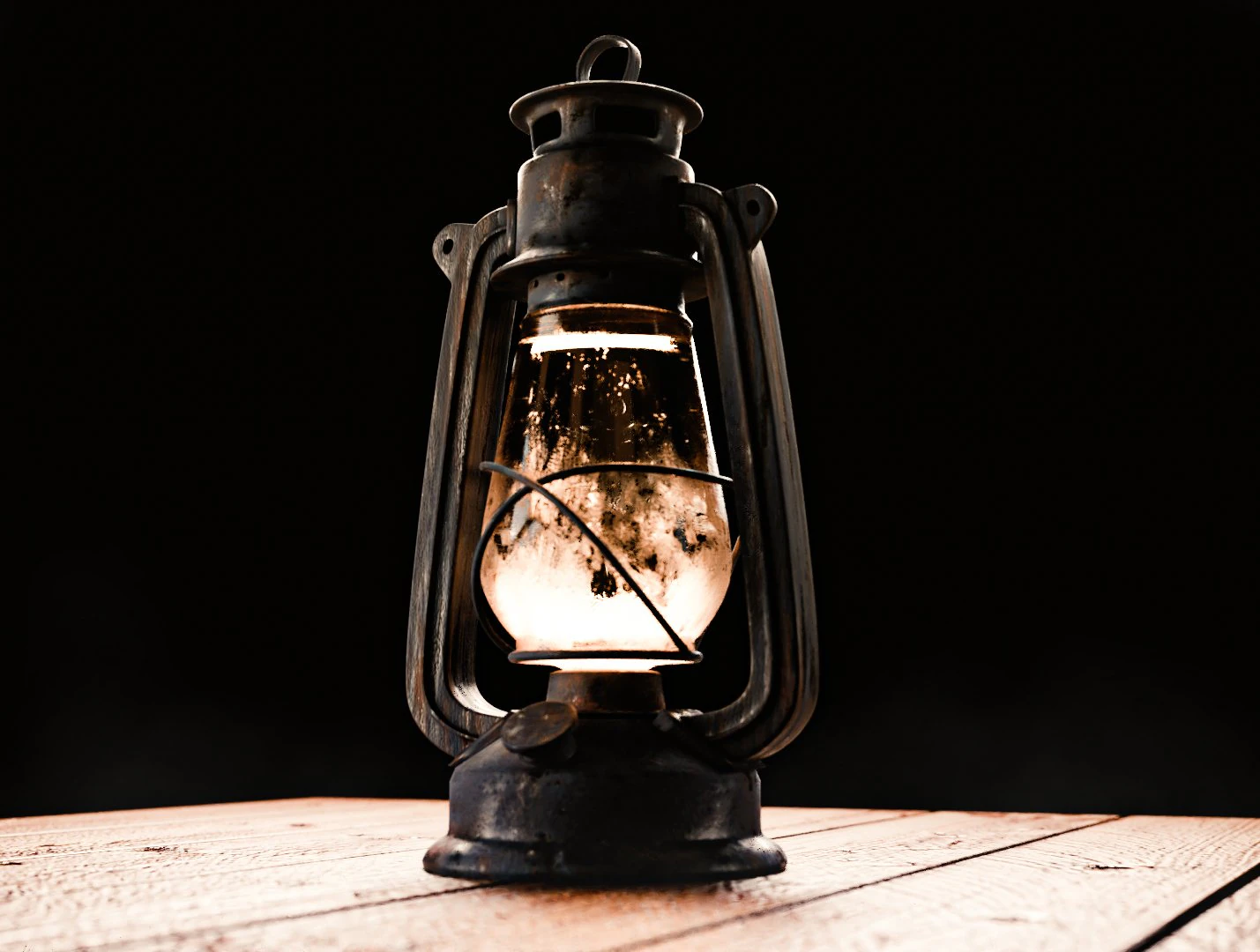 Kerosene lamp 3D Model .c4d .max .obj .3ds .fbx .stl .blend