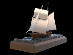 Fragata Modelo 3D