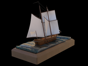 Fragata Modelo 3D