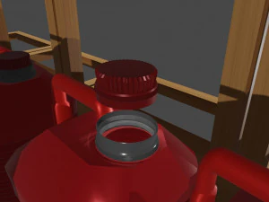 Barrel tong Pellet Teak Wood end Jerrycan 3d Objects models 3D Model