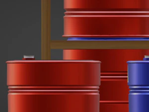 Barrel tong Pellet Teak Wood end Jerrycan 3d Objects models 3D Model