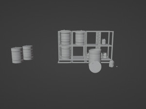 Barrel tong Pellet Teak Wood end Jerrycan 3d Objects models 3D Модель