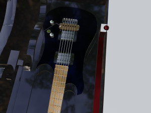 Guitar song electric And Sound speaker box Stereo Model object Teksture Teak wood 3Dモデル
