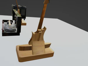 Guitar song electric And Sound speaker box Stereo Model object Teksture Teak wood 3D Model