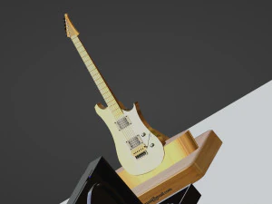 Guitar song electric And Sound speaker box Stereo Model object Teksture Teak wood 3D Model