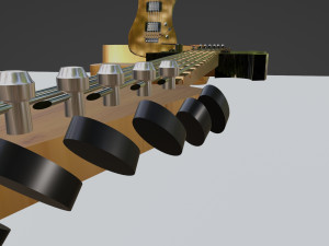 Guitar song electric And Sound speaker box Stereo Model object Teksture Teak wood 3Dモデル
