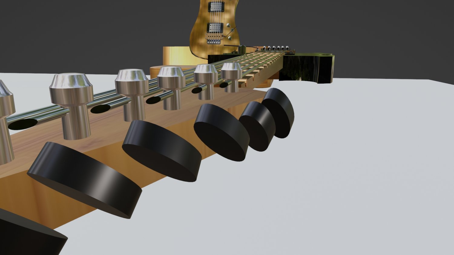 Guitar Song Electric And Sound Speaker Box Stereo Model Object.