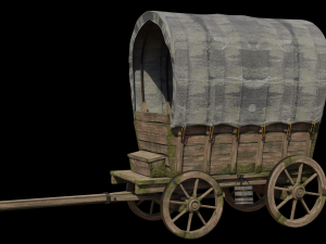3D Medieval Carriage Modelo 3D