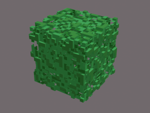 3 types of trees from minecraft Modello 3D