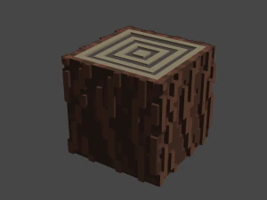 3 types of trees from minecraft 3D Model
