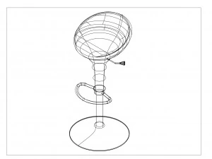 Ceramic Bar Stool 3D Model