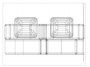 Modern 3 Round Seats Sofa 3D 模型