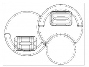 Modern 3 Round Seats Sofa 3D 模型