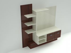 LCD TV Showcase Shelves Drawer 3Dモデル