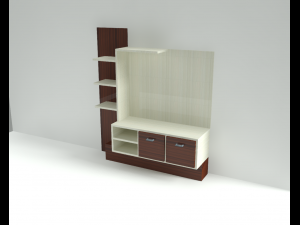 LCD TV Showcase Shelves Drawer 3D 模型