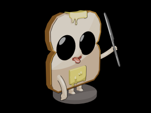 Cute toast 3D Baskı Modeli