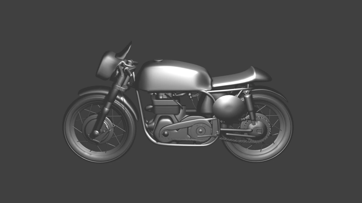 Norton Manx Bike 3D Model .c4d .max .obj .3ds .fbx .stl .blend