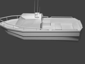 Barco de baja poli Modelo 3D