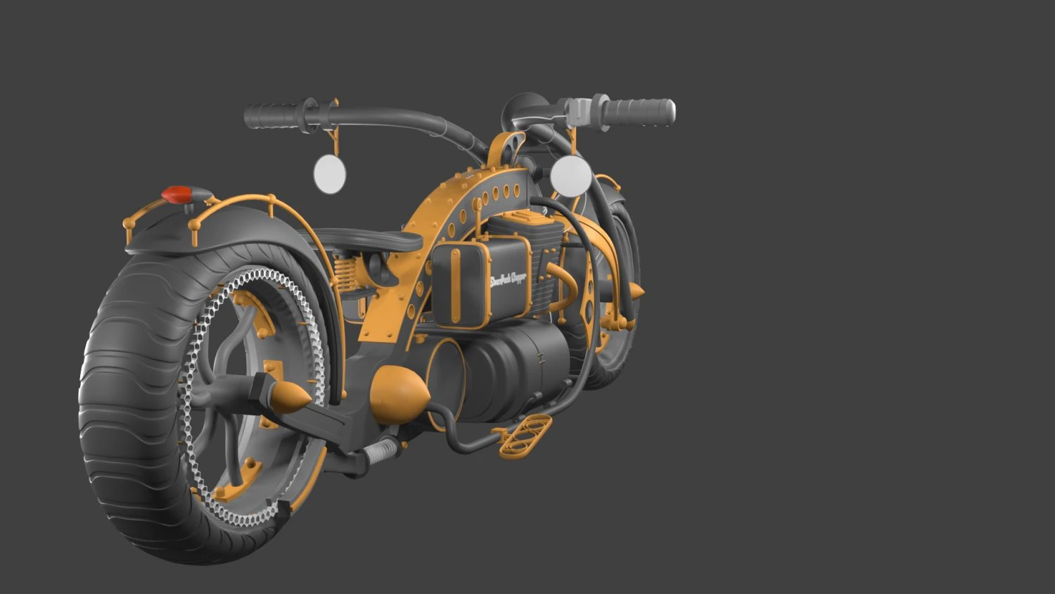 Bullet bike High Quality 3D Model .c4d .max .obj .3ds .fbx .stl .blend