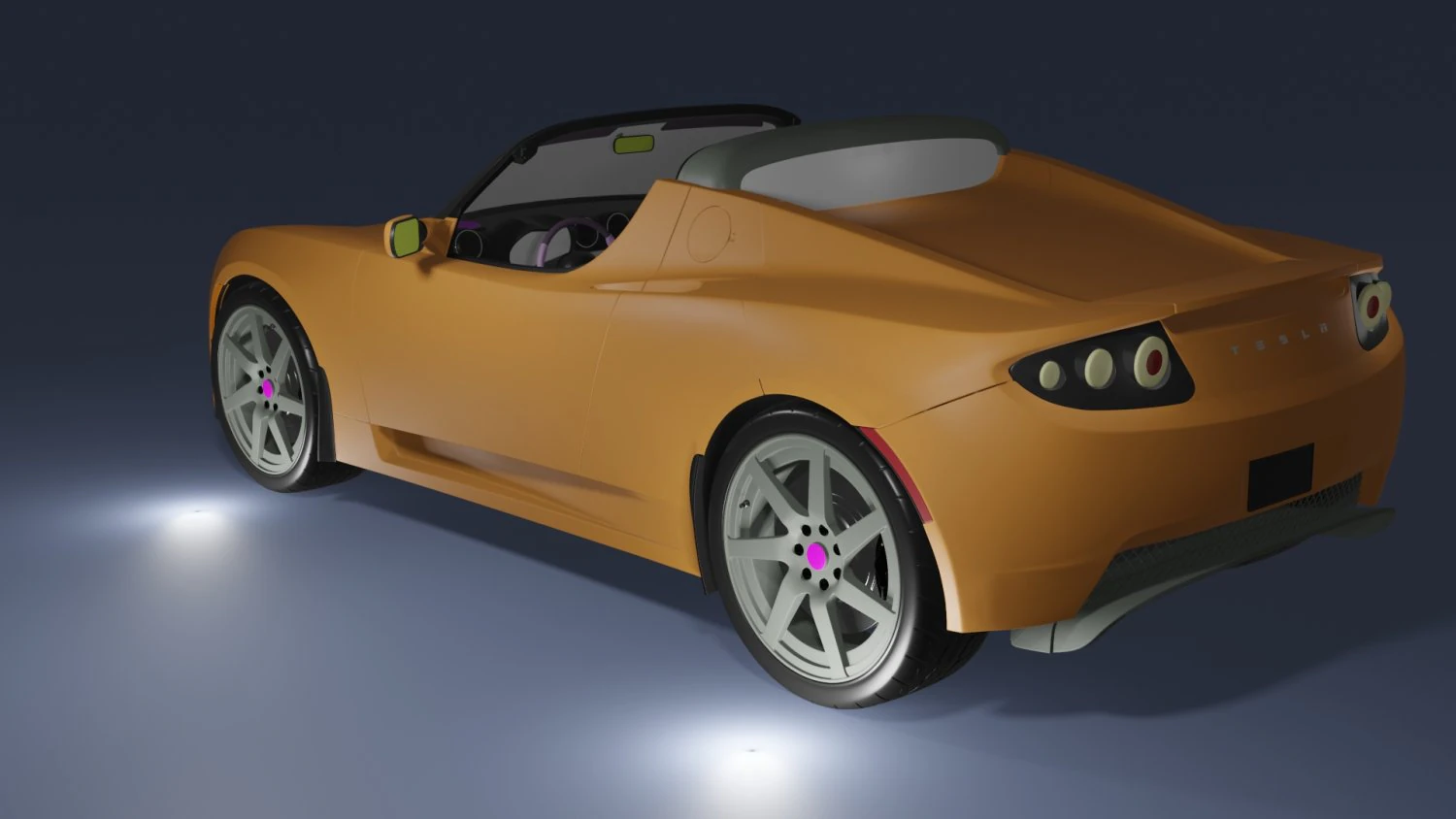 Tesla Roadster 2010 3D Model .c4d .max .obj .3ds .fbx .stl .blend 