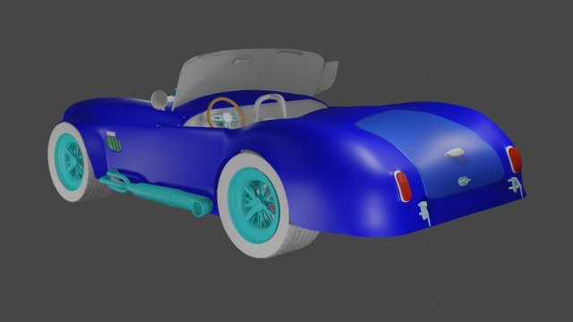 Old Type Car 3D Model .c4d .max .obj .3ds .fbx .stl .blend 