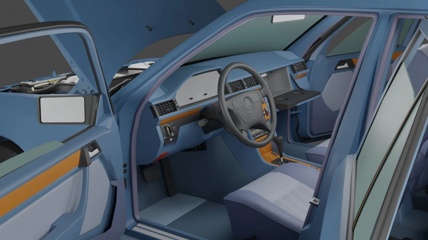 Mercedes-Benz w124 Coche Modelo 3D .c4d .max .obj .3ds .fbx .stl .blend 