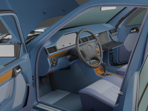 Mercedes Benz w124 Car 3D Model