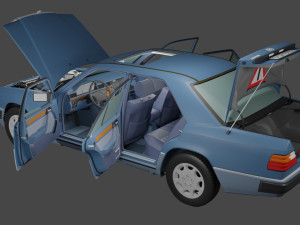 Mercedes Benz w124 Car 3D Модель