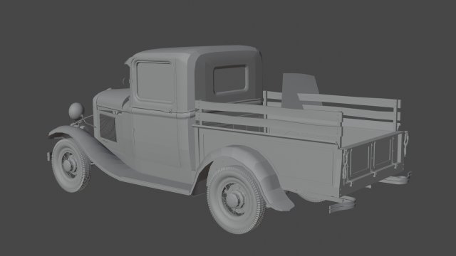 Pickup Model Modèle 3D .c4d .max .obj .3ds .fbx .stl .blend 