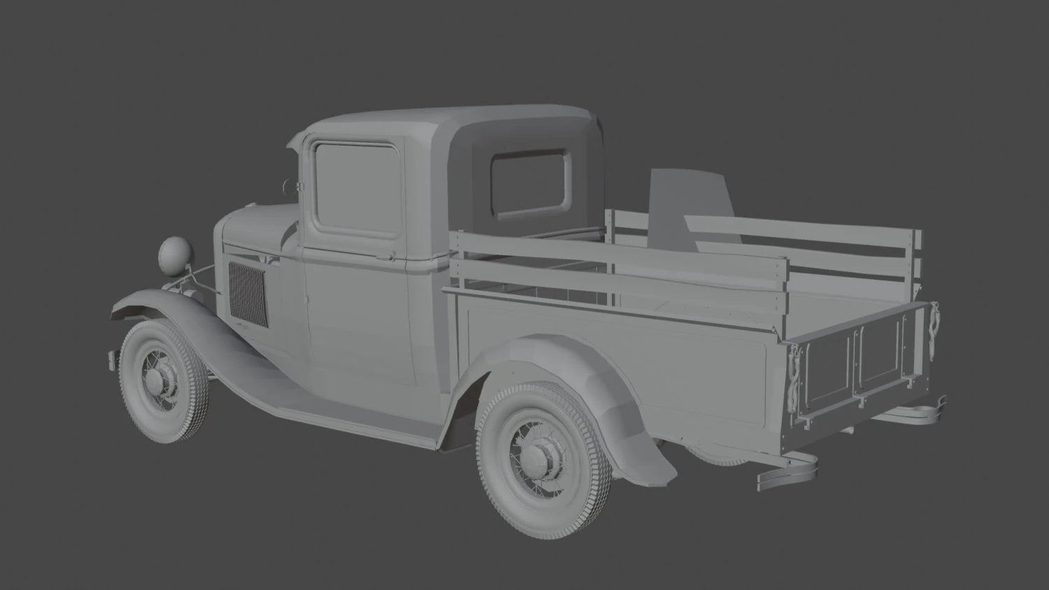 Pickup Model 3D Model .c4d .max .obj .3ds .fbx .stl .blend 