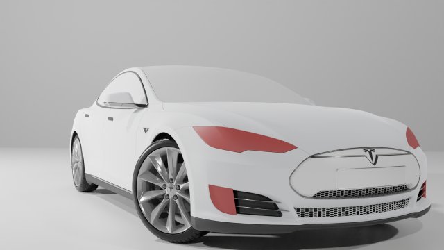 Tesla Model S 3D Model .c4d .max .obj .3ds .fbx .stl .blend