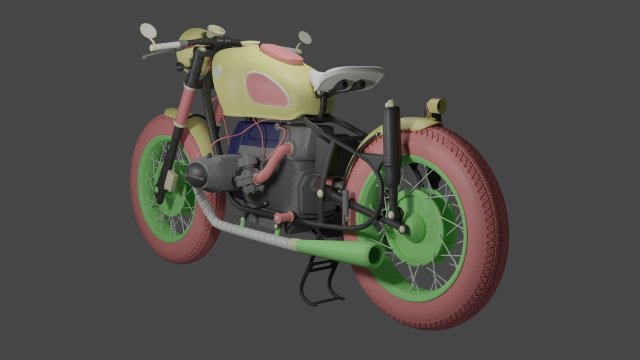 High Quality Bike 3D Модель .c4d .max .obj .3ds .fbx .stl .blend 