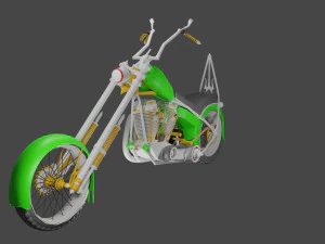 チョッパーバイク 3Dモデル