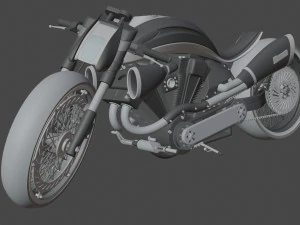 Chopper Motorcycle 3D Model