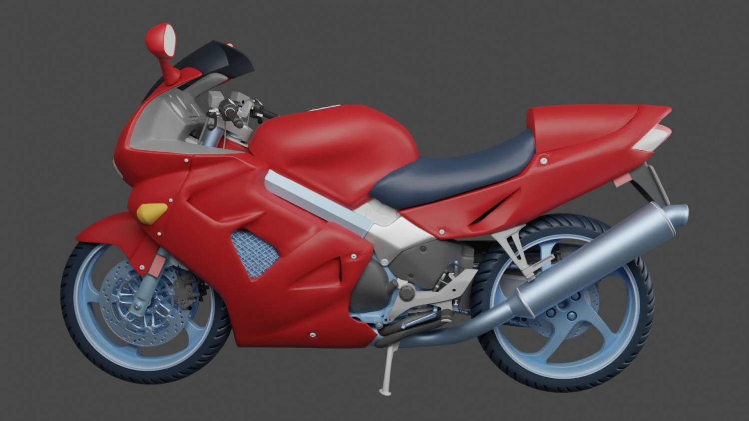 VFR 800 Bike 3D Model .c4d .max .obj .3ds .fbx .stl .blend 
