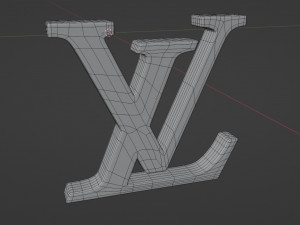 Louis Vuitton logo 3D Model