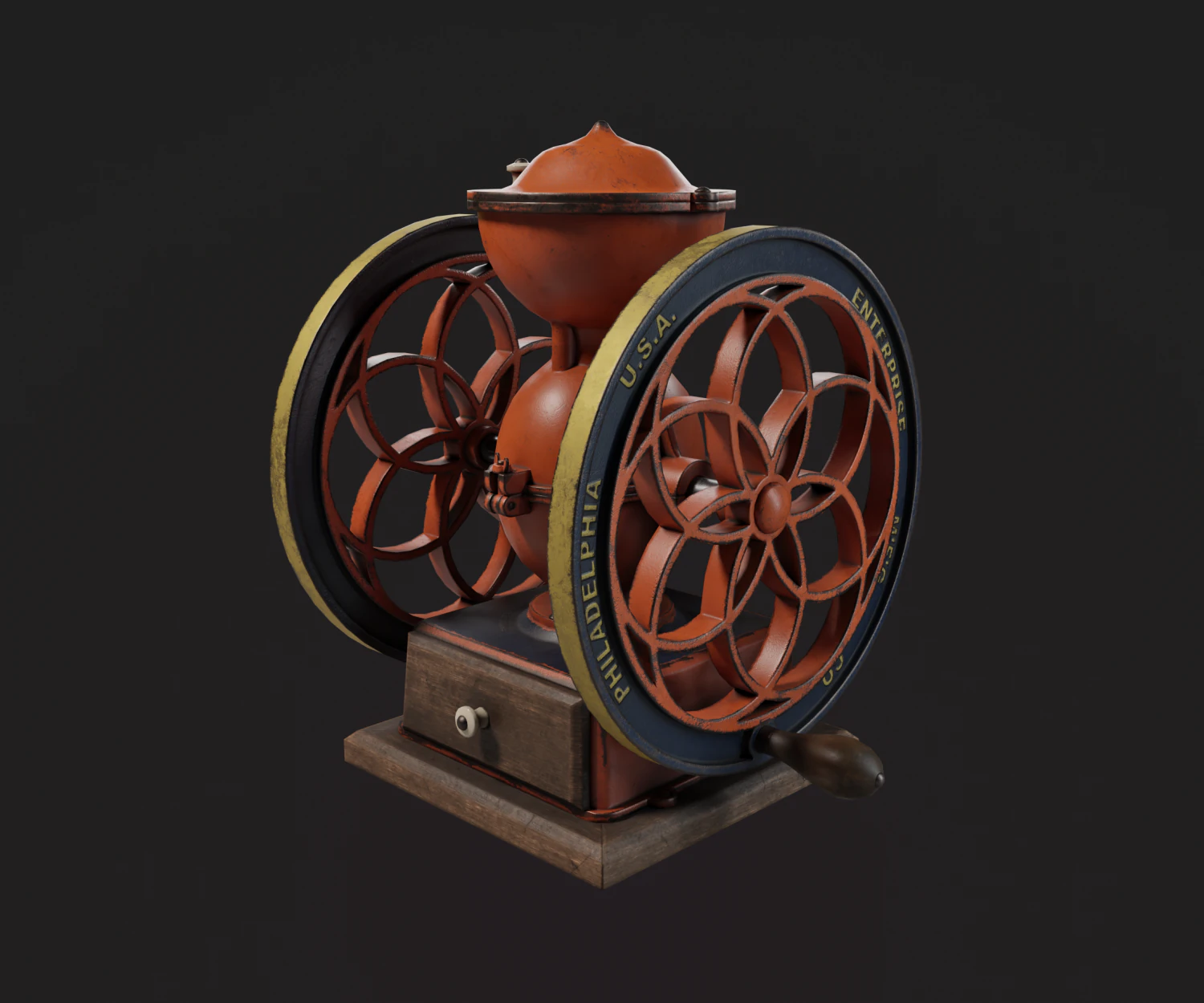 Coffee Grinder 3D Model .c4d .max .obj .3ds .fbx .stl .blend