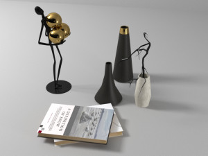 GoldMan decorative set for ofise 3D Model