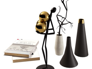 GoldMan decorative set for ofise 3D 模型