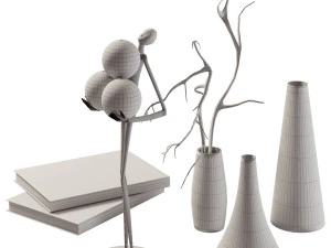 GoldMan decorative set for ofise 3D Model