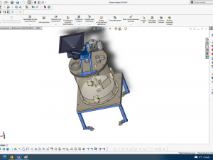 Chemical container with mixer Made of ECTFE PP PVC plastic Modelo 3D