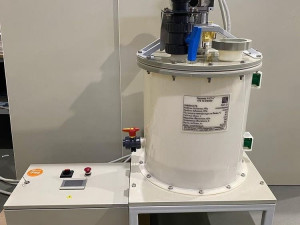 Chemical container with mixer Made of ECTFE PP PVC plastic Modelo 3D