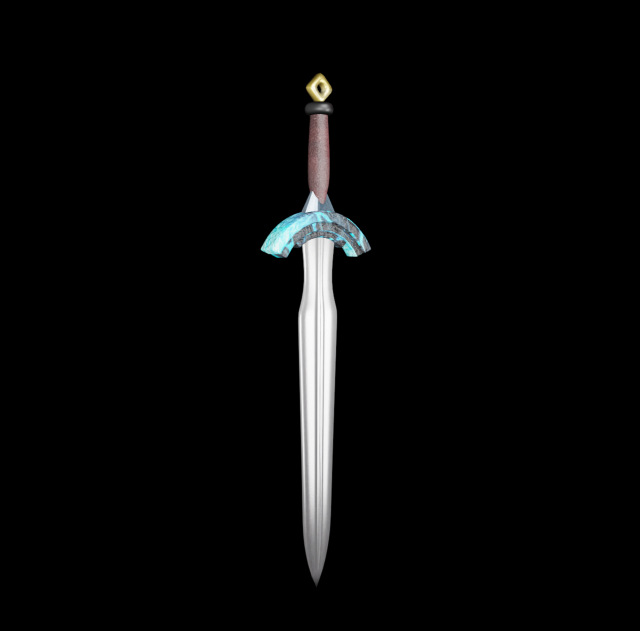 One-handed sword 3D Model .c4d .max .obj .3ds .fbx .stl .blend 