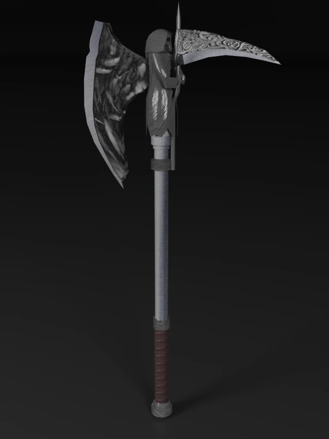 AxeOneDead 3D Модель .c4d .max .obj .3ds .fbx .stl .blend 